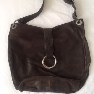 TIMBERLAND - LEATHER (DARK BROWN) BAG.